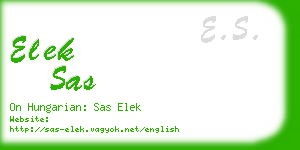 elek sas business card